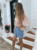 Détail manches amples blouse ALMA coton biologique