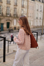 Blouse ALMA vue de dos manches longues double gaze coton biologique
