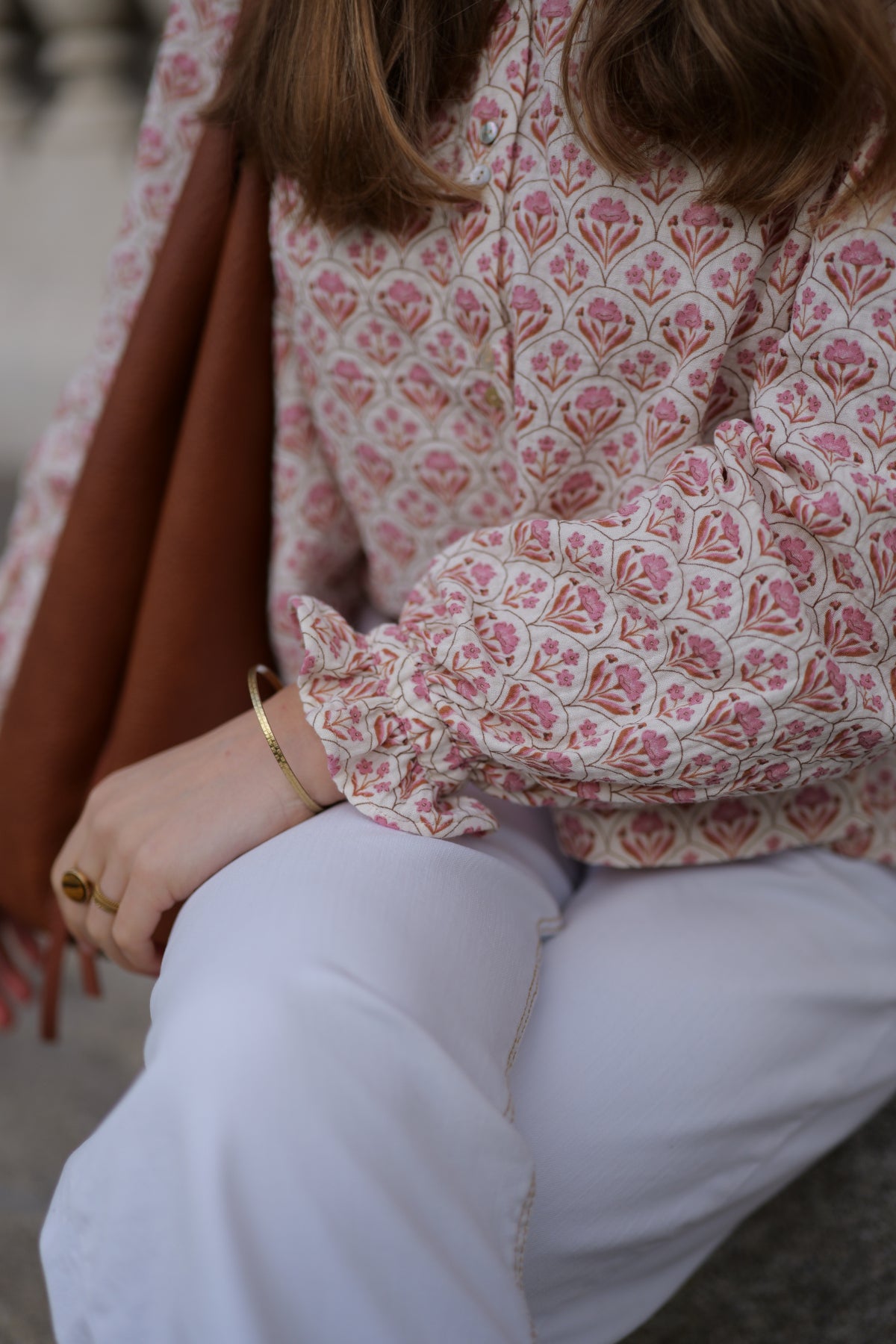 Détail poignets  blouse ALMA manches longues