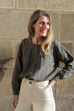 Blouse Lily Dream fluide en coton bio style portée