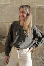 Blouse Lily Dream en coton bio rose beige vue de face